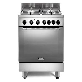 GEMMA 66 GVL Cucina a Gas 60 cm 4 fuochi forno a gas ventilato 70 litri alzatina in acciaio inox