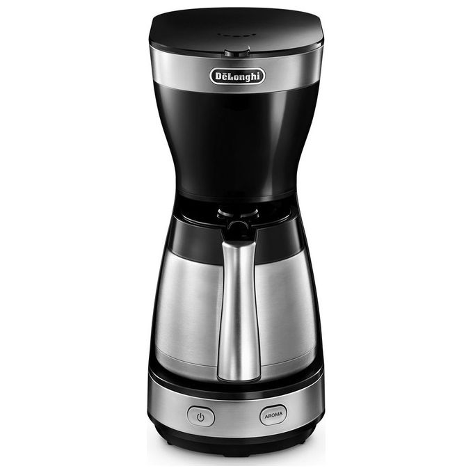 DeLonghi ICM16710 Dedica Style Macchina da Caffe' Sistema con Filtro Potenza 1000 W Capacita' 1,25 Litri Anti-Goccia Silver/Nero