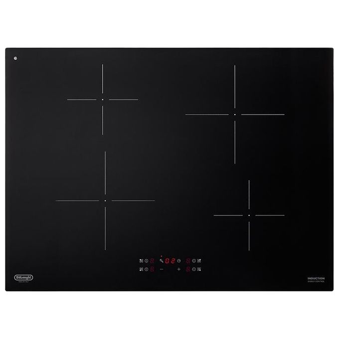DeLonghi PIN72 Linea Design Piano Cottura a Induzione in Vetroceramica  ComandiTouch control 70cm Nero