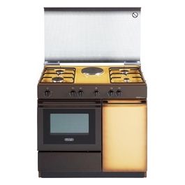 De Longhi SEK 8541 N ED Linea Smart Cucina a Gas Libera Installazione Forno Elettrico 4 Fuochi + 1 Piastra Elettrica Classe energetica B Grill Elettrico Coperchio in Cristallo 3 Funzioni 86 cm Coppertone