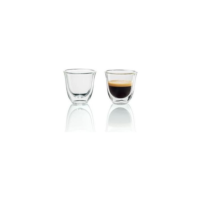 DeLonghi Set Espresso Tazzine Espresso con Doppia Parete Termica 60ml