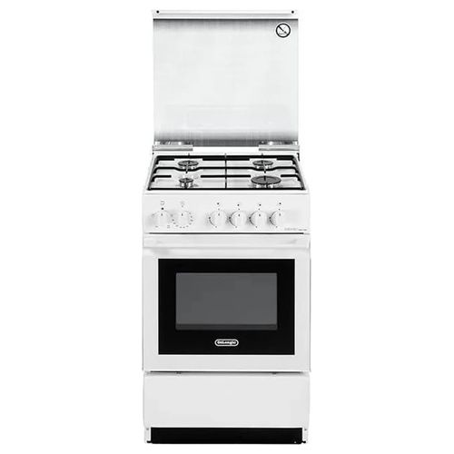 De Longhi DL554EW Linea Smart Cucina a Gas Libera Installazione Forno Elettrico 4 Fuochi Classe energetica B Grill Elettrico 3 Funzioni 50 cm Bianco