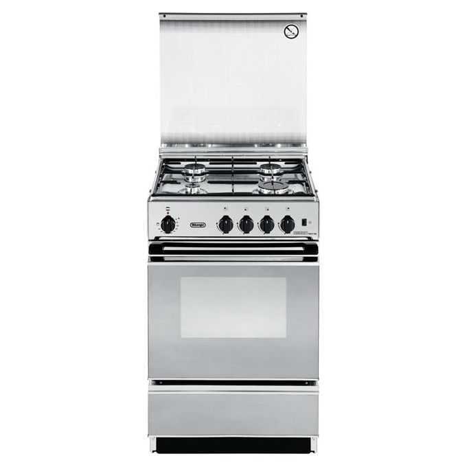 Image of De Longhi SEX 554 N ED Linea Smart Cucina a Gas Libera Installazione Forno Elettrico 4 Fuochi Classe energetica B Grill Elettrico 3 Funzioni 50 cm Acciaio Inox