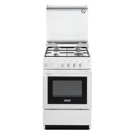 De Longhi SGGW 554 N ED Linea Smart Cucina a Gas Libera Installazione Forno a Gas 4 Fuochi Classe energetica A Grill Elettrico 3 Funzioni 50 cm Bianco