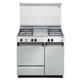 De Longhi SGGX 854 N ED Linea Smart Cucina a Gas Libera Installazione Forno a Gas 4 Fuochi Classe energetica A Grill Elettrico 3 Funzioni 86 cm Acciaio Inox