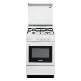 De Longhi SGW 554 GB N Linea Smart Cucina a Gas Libera Installazione Forno a Gas 4 Fuochi Classe energetica Coperchio in Cristallo 50 cm Bianco