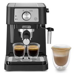 EC260.BK Stilosa Macchina da Caffe' Sistema Manuale Potenza 1100 W Capacita' 1 Litro Cappuccino System Nero/Inox