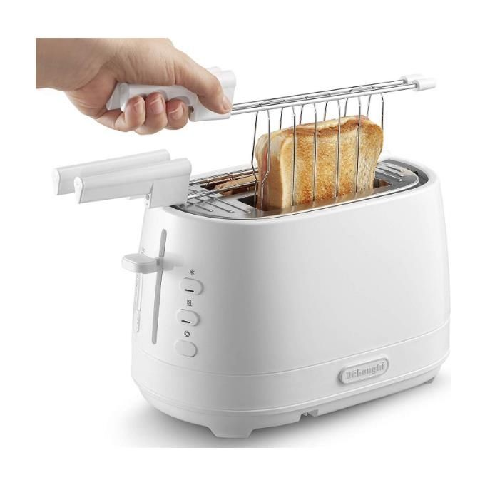 Image of DeLonghi CTLAP2203.W Tostapane a 2 Scomparti Potenza 550 W Bianco