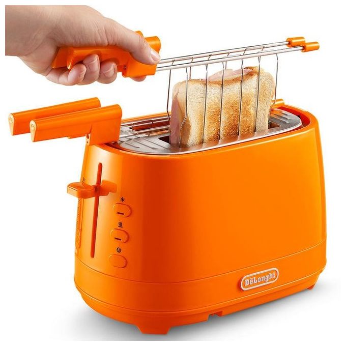 Image of DeLonghi CTLAP2203O Tostapane a 2 Scomparti Potenza 550 W Arancio