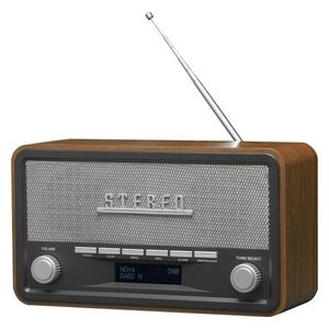 Denver DAB-18 Radio Analogica e Digitale DAB+ FM Bluetooth Altoparlanti da 4W Schermo LCD Nero/Legno