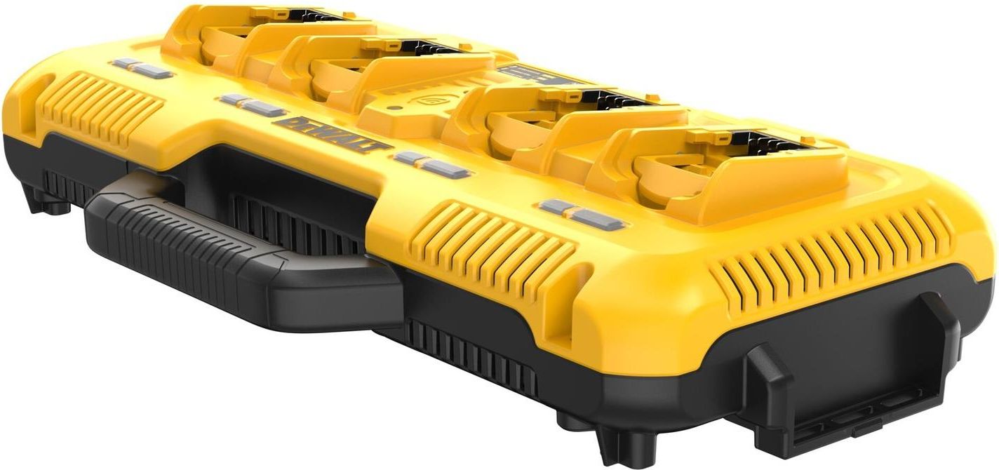 DeWALT DCB104-QW Caricatore per batteria 4 ingressi 8A compatibile XR e FLEXVOLT colore Giallo