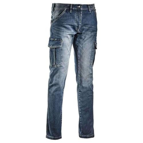 Diadora Pantalone Jeans Blu Dirty Washing Taglia Xxl Cargo Stone