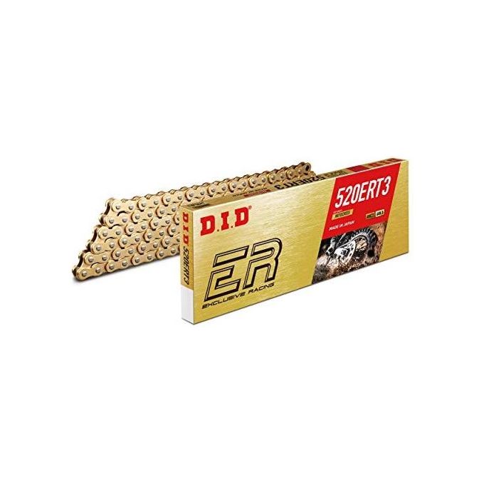 DID Catena di trasmissione 520 maglie 120 maglie chiusura a clip 520Ert3 oro