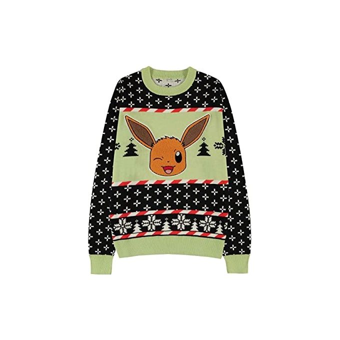 Difuzed Maglione Natale Pokemon Eevee Taglia L