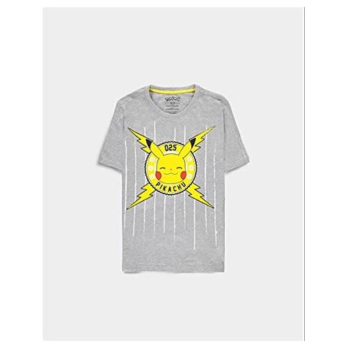 Difuzed T-Shirt Pokemon Fun Pika Grigia Taglia XXL