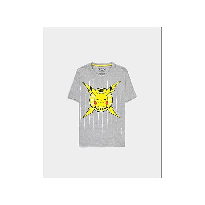 Difuzed T-Shirt Pokemon Fun Pika Grigia Taglia S