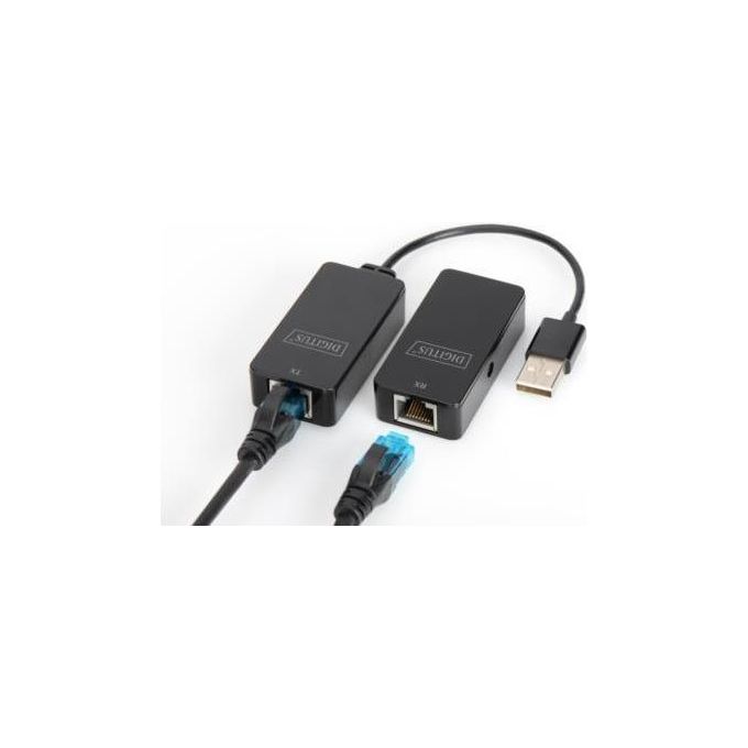 Digitus DA-70141  Estensore di Linea Usb 2.0 Fino a 50mt Tramite Cavo di Rete Cat 5E