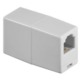 Accoppiatore Telefonico 2 Connettori Rj11 6P4C Femmina/Femmina Bianco