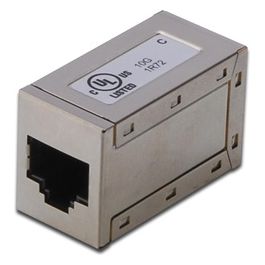 Adattatore Passante Con 2 Connettori Rj45 - 8p8c Schermato Femmina/femmina Cat.6a
