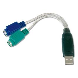 Adattatore Ps2/Usb per Connettere Mouse e Tastiera Ps/2 Alla Porta Usb Tipo A