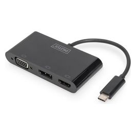 Digitus adattatore usb-c tre porte display port/hdmi/vga