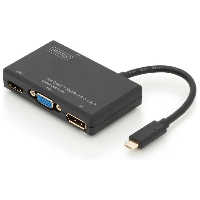 Digitus Adattatore Usb Tipo ''C'' con Porte Displayport/Vga/Hdmi/Dvi