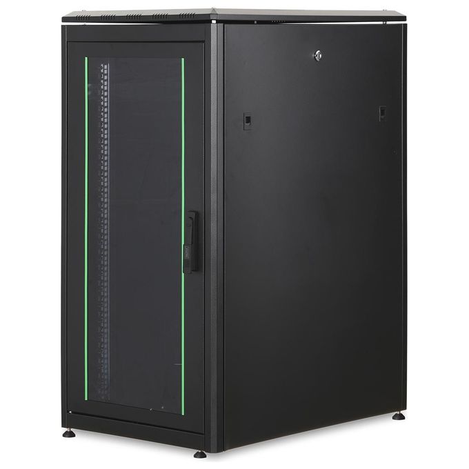 Digitus Armadio 22 Unita' Linea Professionale (a)1200 X (l)600 X (p) 800 Mm. Colore Nero Ral 9005