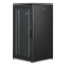 armadio 22 unita' linea professionale (a)1200 x (l)600 x (p)600 mm. colore nero ral9005 (dn-19 22u-6/6-sw)