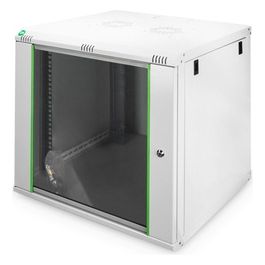 Armadio Rack 19" 12 Unita' da Muro 638x600x600 Grigio Porta Vetro