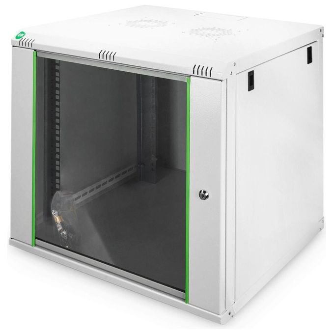 Digitus Armadio Rack 19'' 12 Unita' da Muro 638x600x600 Grigio Porta Vetro