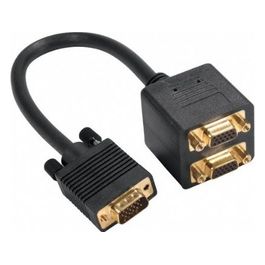 cavetto splitter vga 15 poli maschio- 2 x vga 15 poli femmina cm 20