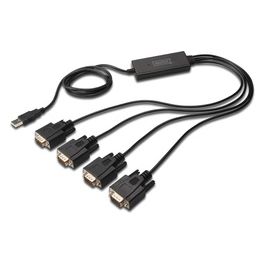 Cavo Adattatore Da Usb 2.0 A 4 Porte Seriali 9 Poli Rs232