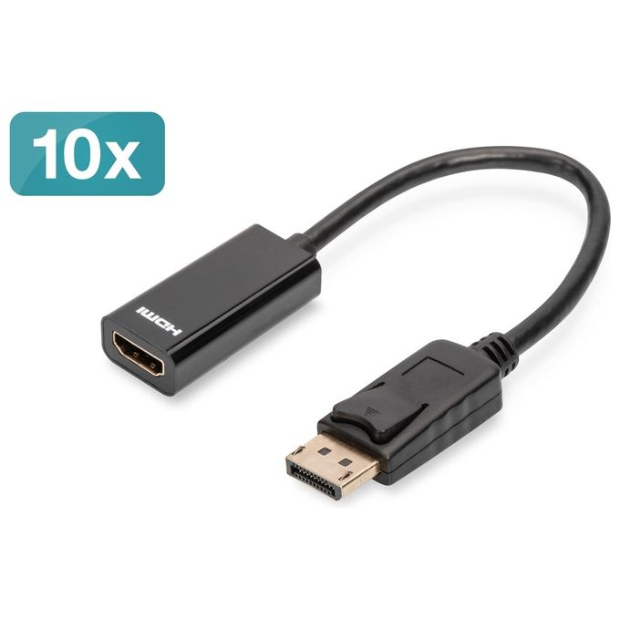 Digitus Cavo Adattatore DisplayPort DVI Confezione da 10 Pezzi