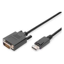 Digitus cavo adattatore displayport connettori dp maschio - dvi-d(24+1) maschio mt. 1