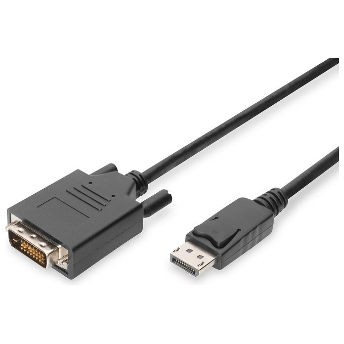 Digitus cavo adattatore displayport connettori dp maschio - dvi-d(24+1) maschio mt. 1