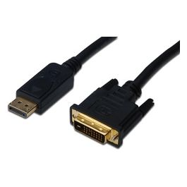 cavo adattatore displayport connettori dp maschio - dvi-d(24+1) maschio mt. 2