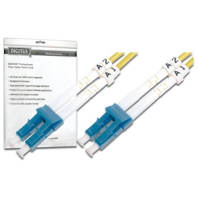 Digitus cavo fibra ottica lc a lc monomode duplex 9/125 mt.10 (al9lclc10i)