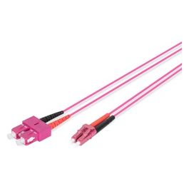 cavo fibra ottica lc a sc multimode duplex 50/125 mt.1 om4