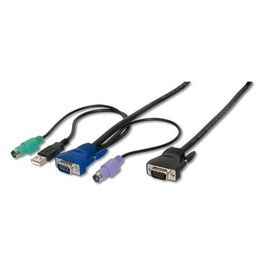 cavo octopus, vga, 2xps/2, 1xusb (mouse/tastiera), lunghezza 1,8m