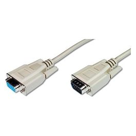cavo prolunga monitor vga schermato 15 poli maschio/femmina mt.3 (ak 373)