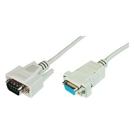 Digitus cavo prolunga seriale rs232 pin-to-pin (modem cable) 9 poli maschio/femmina mt.2 custodie apribili (ak 230 2m)