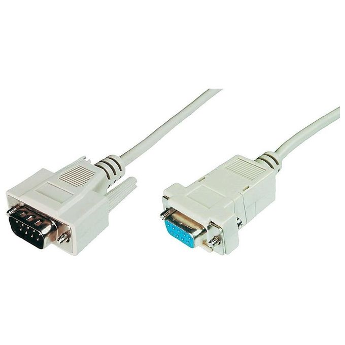 Digitus cavo prolunga seriale rs232 pin-to-pin (modem cable) 9 poli maschio/femmina mt.2 custodie apribili (ak 230 2m)
