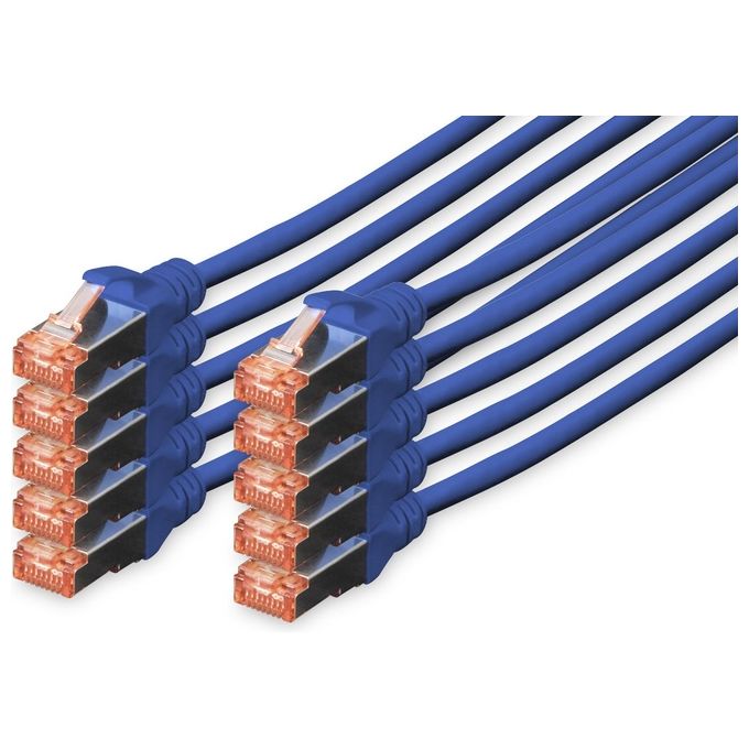 Digitus Cavo di Rete 0,5mt Cat6 S-Ftp S-Stp Blu