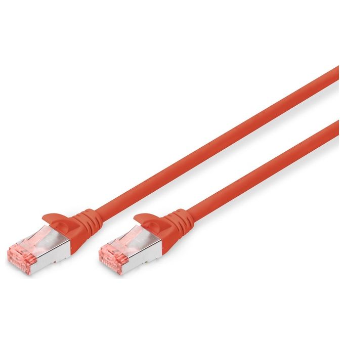 Image of Digitus cavo rete s-ftp cat.6 doppia schermatura ls0h colore rosso mt. 10