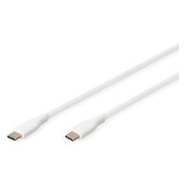 Cavo Ricarica Guaina Silicone Usb-C / Usb-C 0.5mt Usb 2.0 60W Bianco