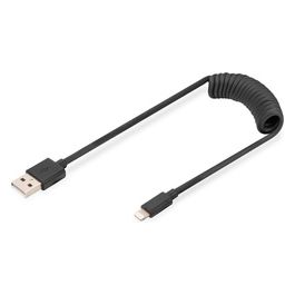 Digitus Cavo a Spirale Usb 2.0 da Usb-A a Lightning 1mt