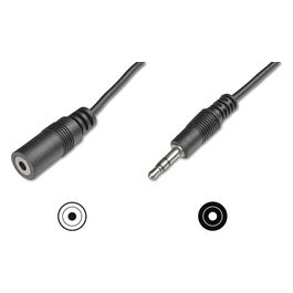 cavo stereo 3,5 mm. prolunga scheda audio per cuffie/casse maschio/femmina mt. 2.50 (ak 203 2.5m)