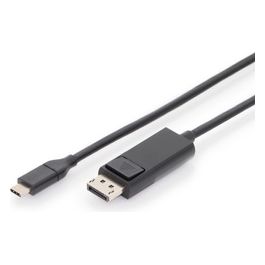 Digitus cavo usb tipo-c / displayport maschio/maschio 2 mt 4k/60hz, 32,4 gb nero