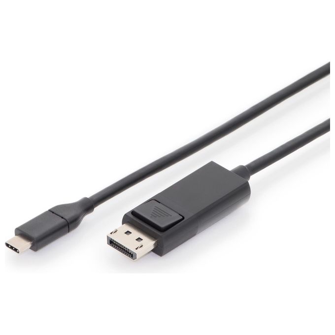 Digitus cavo usb tipo-c / displayport maschio/maschio 2 mt 4k/60hz, 32,4 gb nero