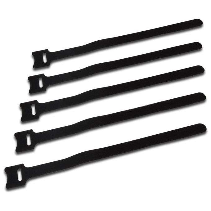 Digitus Confezione 100 Fascette per Cavi in Tessuto, Fissaggio Con Gancio Ad Anello Mm. 200x13